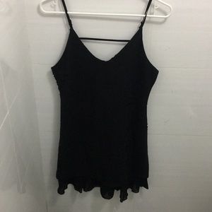 Low back black dress